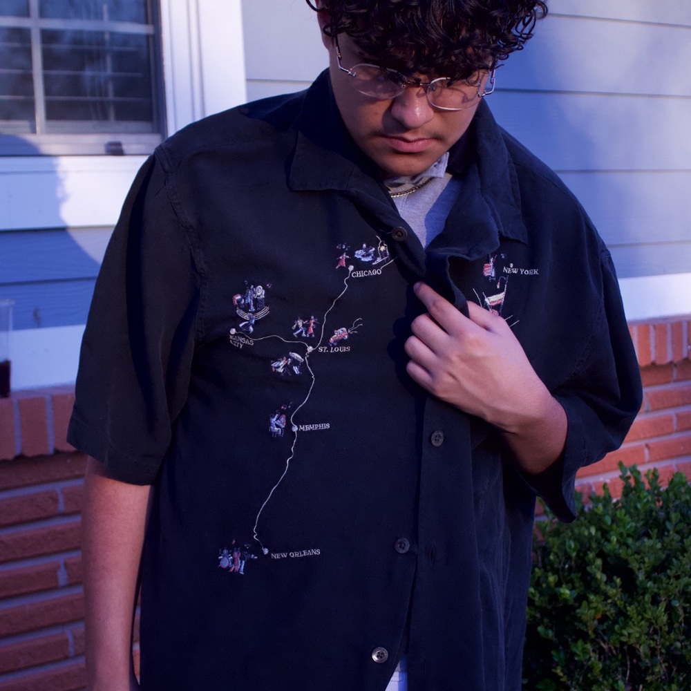 Nat nast 100% silk button up